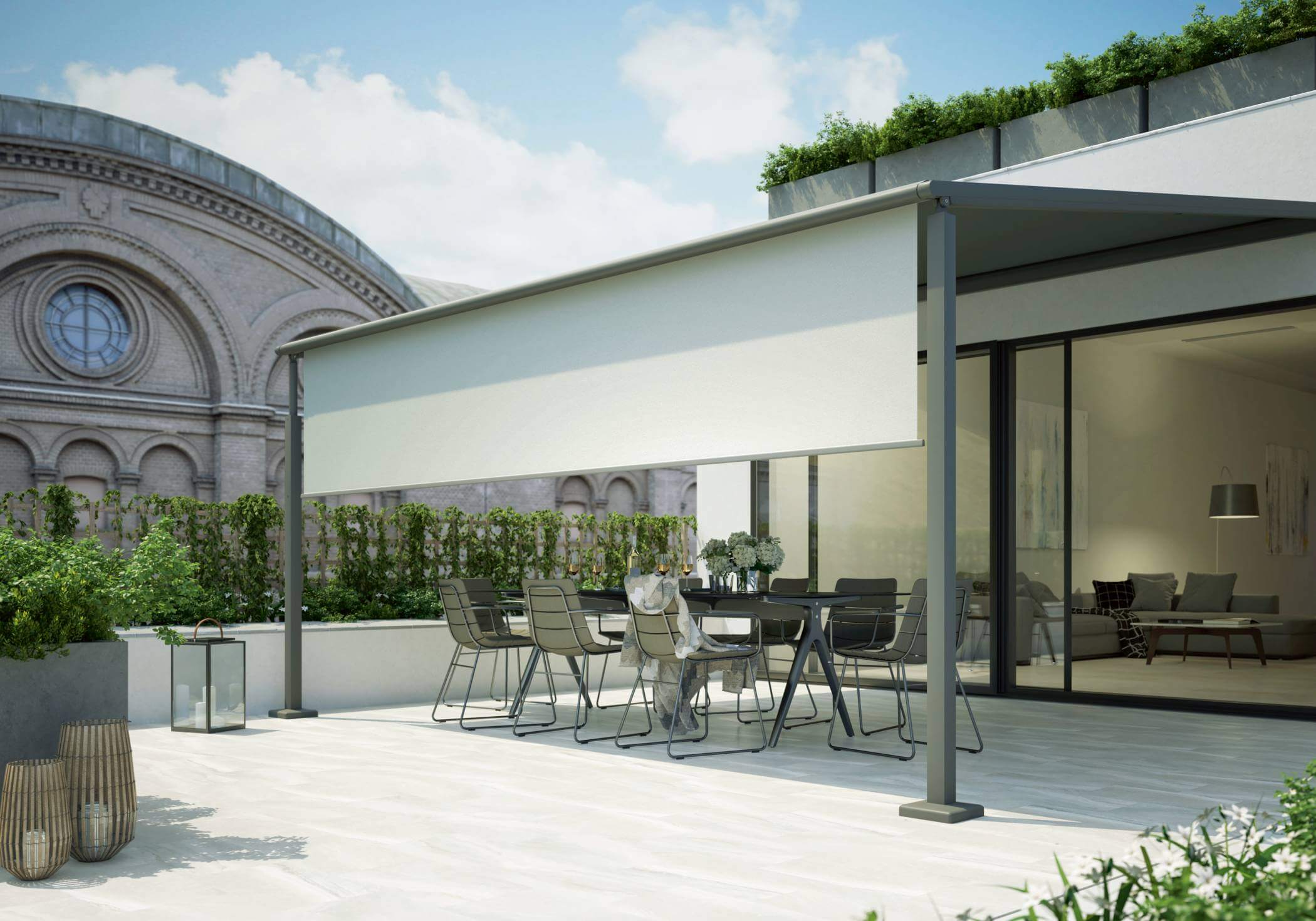 Markilux Pergola Markise am Tag von Sonne Rundum in Hamburg