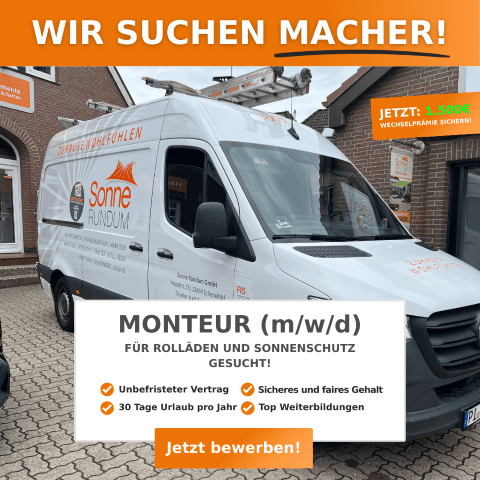 Stellenanzeige Sonne Rundum Monteure