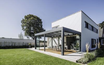 Terrassengestaltung im Stil kubischer Architektur