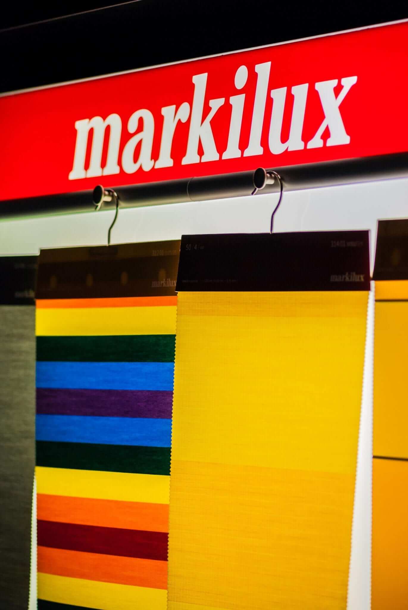 Markilux Markisen Tuchfarben in der Ausstellung von Sonne Rundum in Hamburg