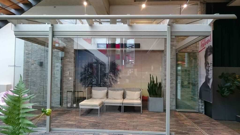 Galeriebild Solarlux Terrassenüberdachung SDL Aura Frontansicht von Sonne Rundum in Hamburg