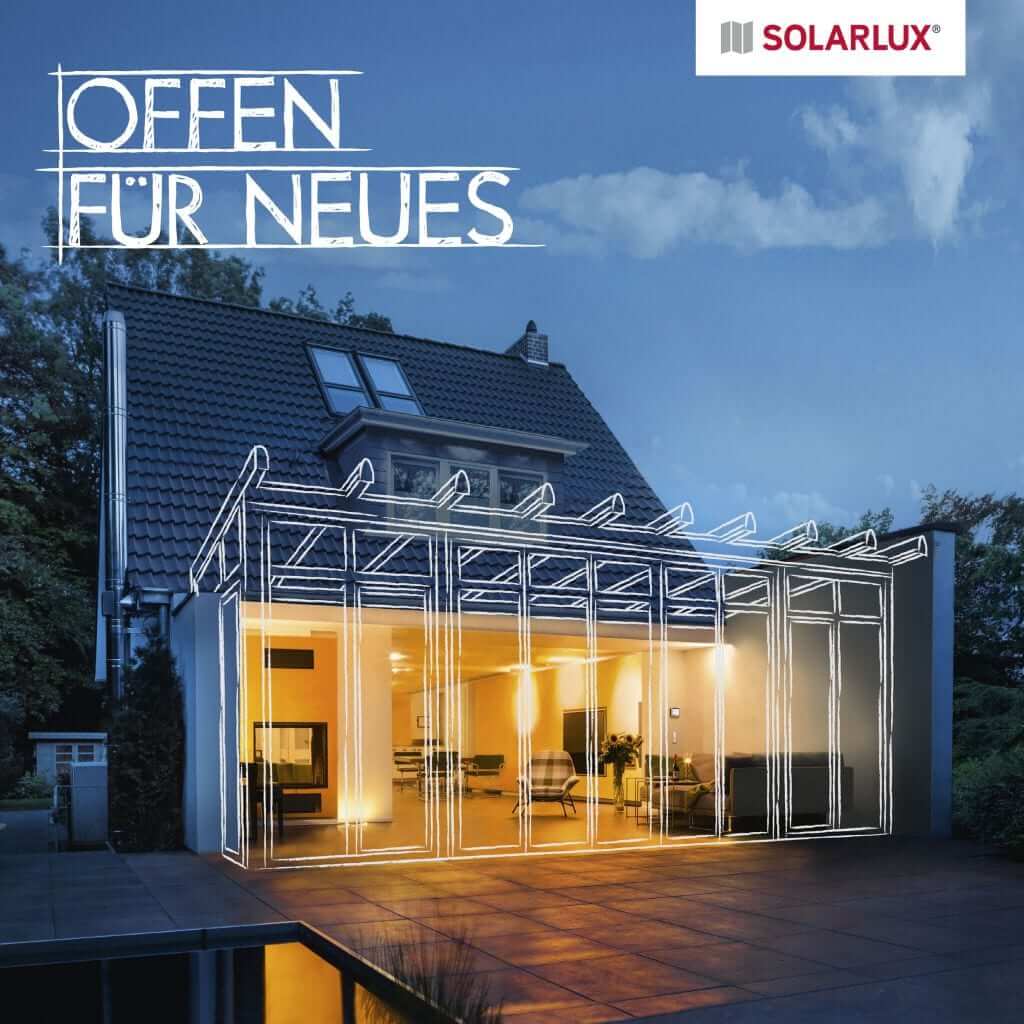 Solarlux Wintergarten Zeichnung bei Nacht für Wintergärten von Sonne Rundum in Hamburg