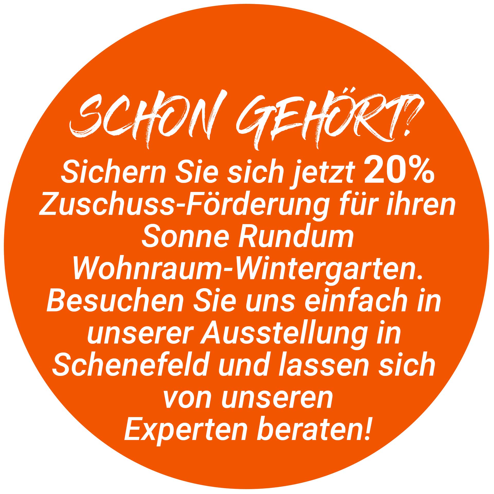 Zuschuss-Förderung für Wohnraum Wintergärten